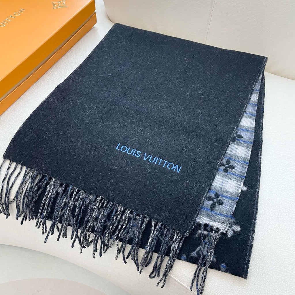 LOUIS VUITTON MONOGRAM GRADIENT TARTAN CITY SCARF 180 CM IN COLORFUL CASHMERE 391001