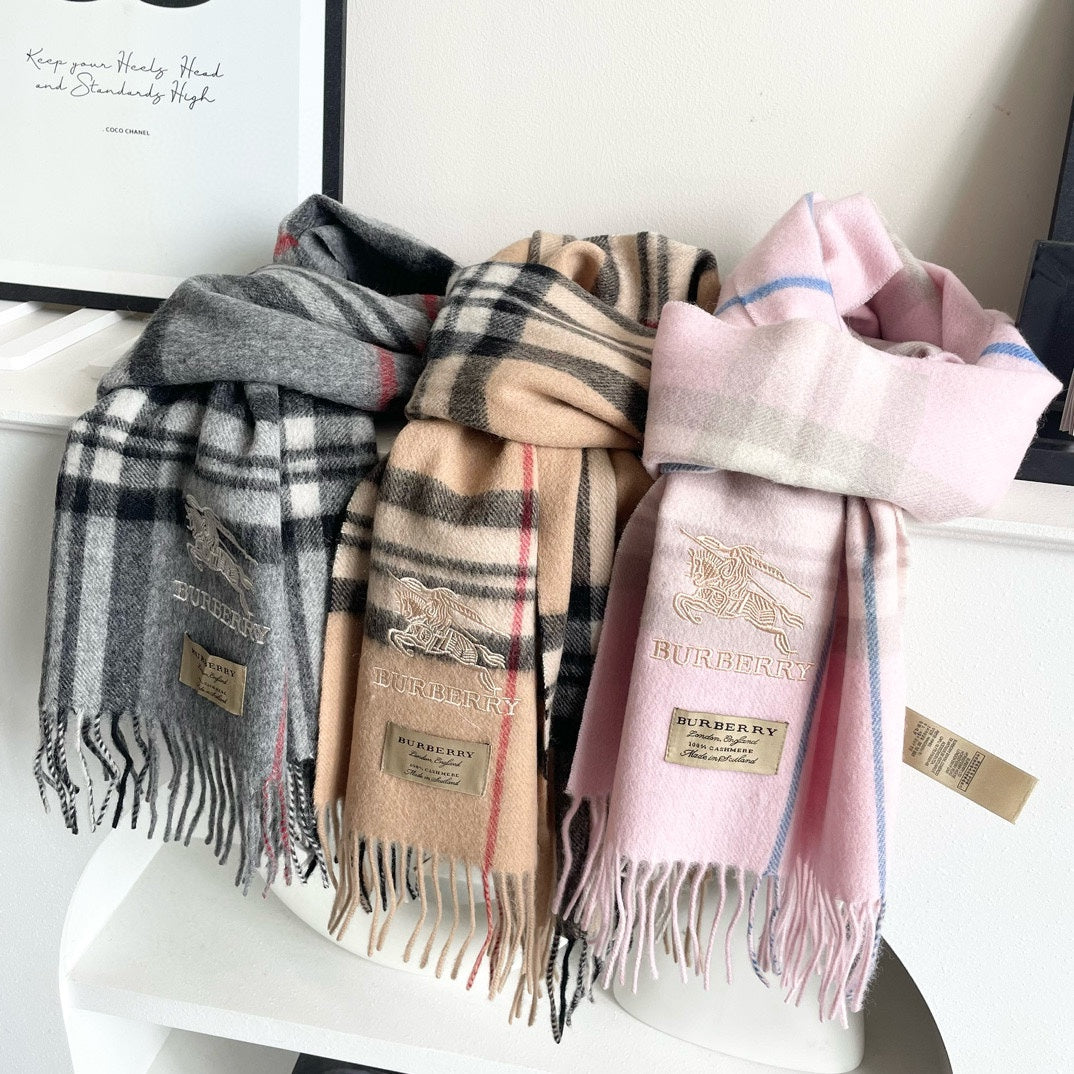 BURBERRY BBR SCARF 180 CM IN CASHMERE 490946