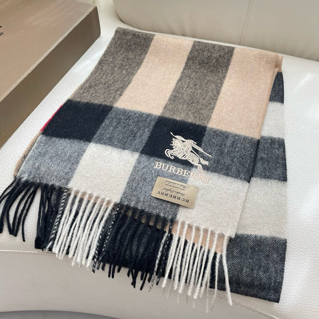 BURBERRY BBR SCARF 180 CM IN CASHMERE 490949