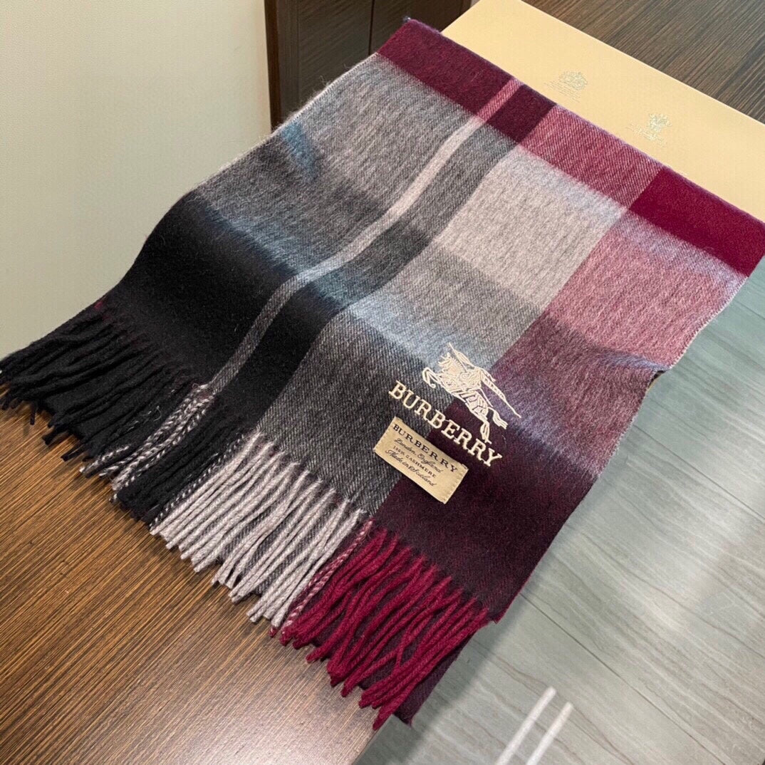 BURBERRY SCARF 200 CM IN COLORFUL CASHMERE 407314
