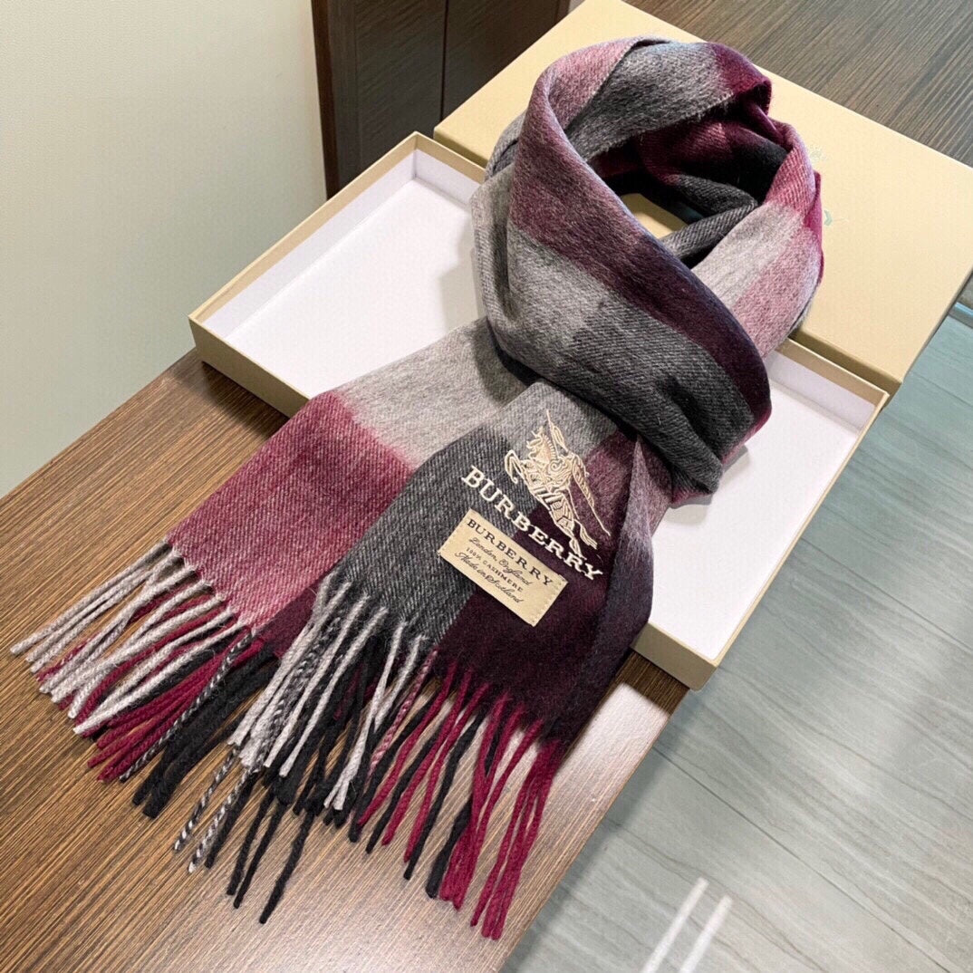 BURBERRY SCARF 200 CM IN COLORFUL CASHMERE 407314