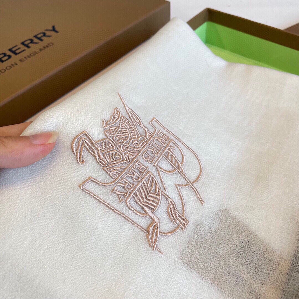 BURBERRY SCARF 200 CM IN BEIGE MIX WHITE CASHMERE 407317