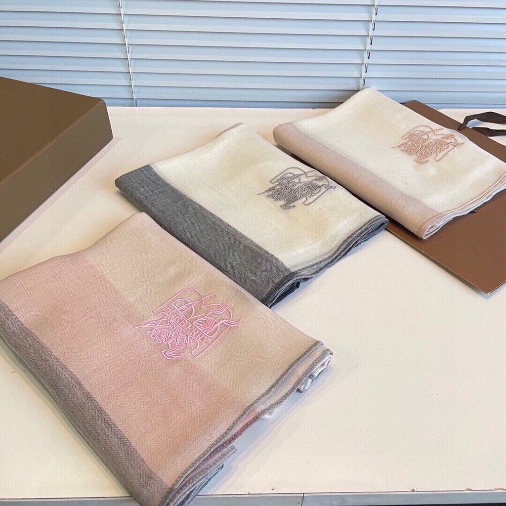 BURBERRY SCARF 200 CM IN BEIGE MIX WHITE CASHMERE 407317
