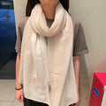 BURBERRY SCARF 200 CM IN BEIGE MIX WHITE CASHMERE 407317