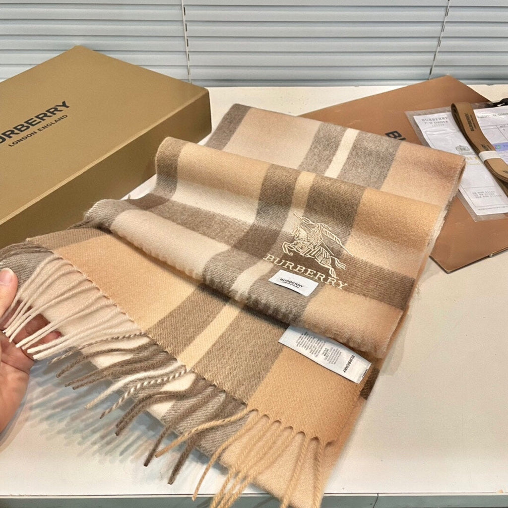 BURBERRY CLASSIC CHECK SCARF 180 CM IN COLORFUL CASHMERE 408961
