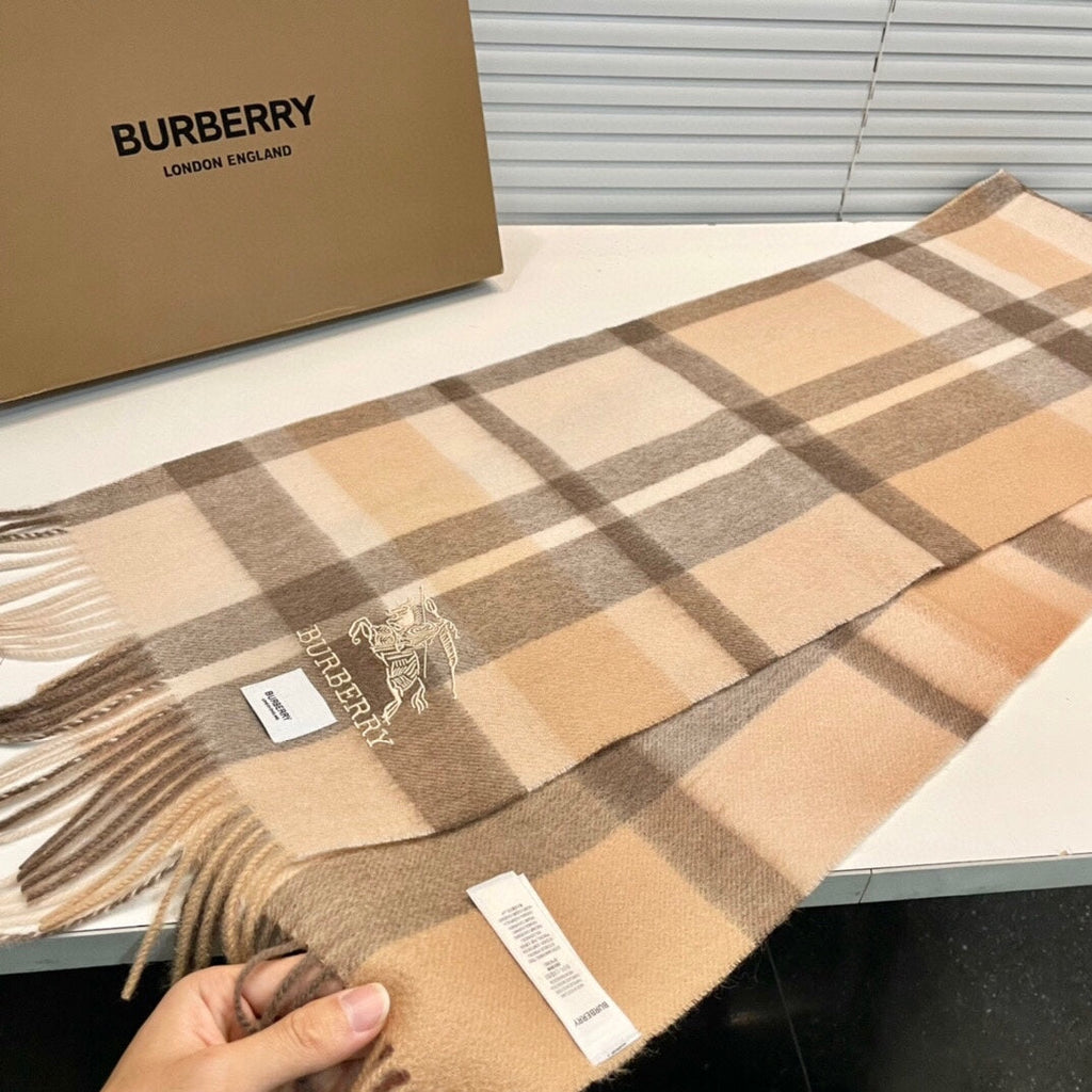 BURBERRY CLASSIC CHECK SCARF 180 CM IN COLORFUL CASHMERE 408961