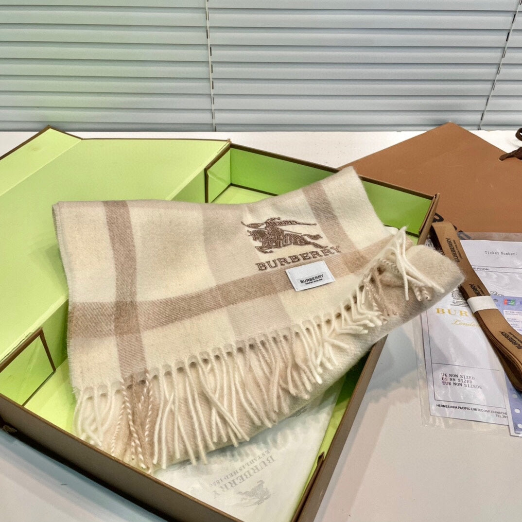 BURBERRY CLASSIC CHECK SCARF 180 CM IN COLORFUL CASHMERE 408962