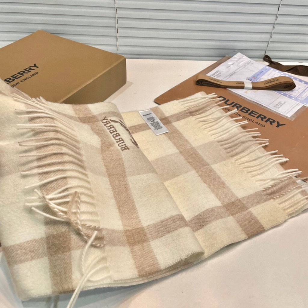 BURBERRY CLASSIC CHECK SCARF 180 CM IN COLORFUL CASHMERE 408962
