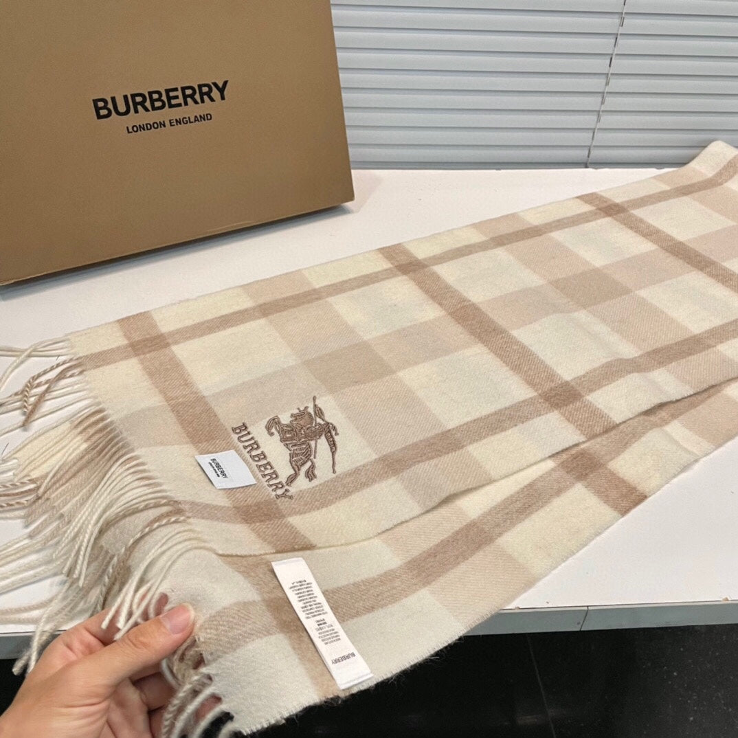 BURBERRY CLASSIC CHECK SCARF 180 CM IN COLORFUL CASHMERE 408962