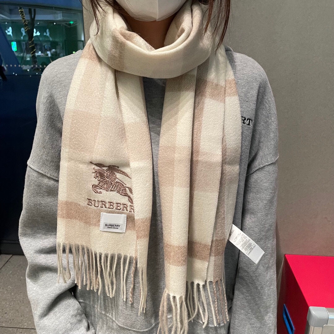 BURBERRY CLASSIC CHECK SCARF 180 CM IN COLORFUL CASHMERE 408962