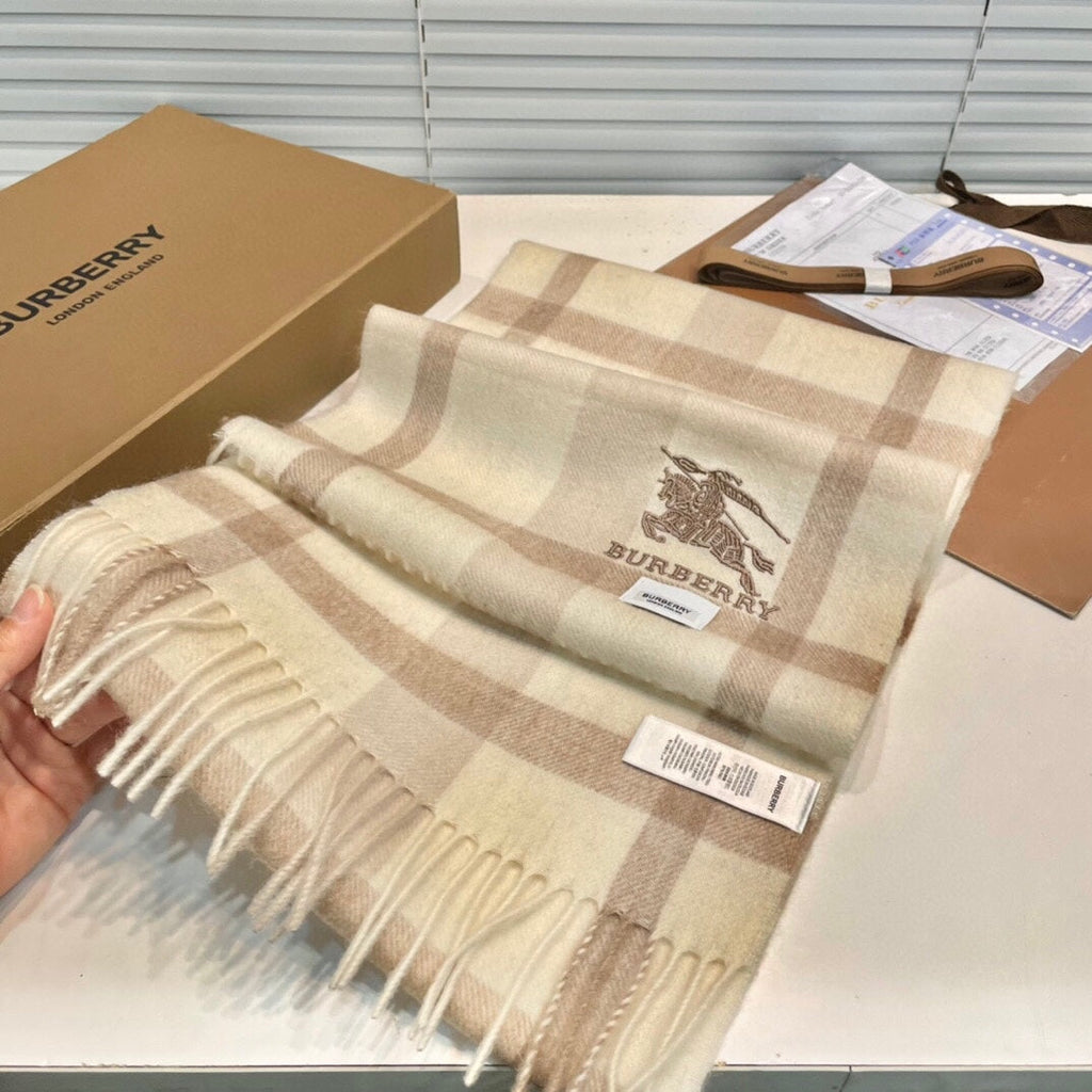 BURBERRY CLASSIC CHECK SCARF 180 CM IN COLORFUL CASHMERE 408962
