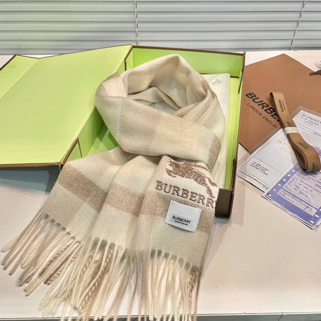 BURBERRY CLASSIC CHECK SCARF 180 CM IN COLORFUL CASHMERE 408962