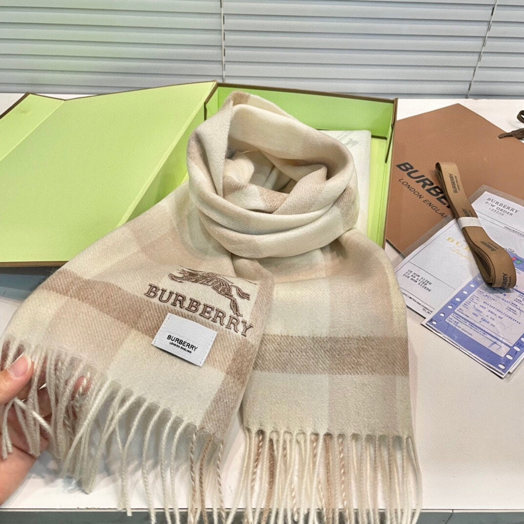 BURBERRY CLASSIC CHECK SCARF 180 CM IN COLORFUL CASHMERE 408962