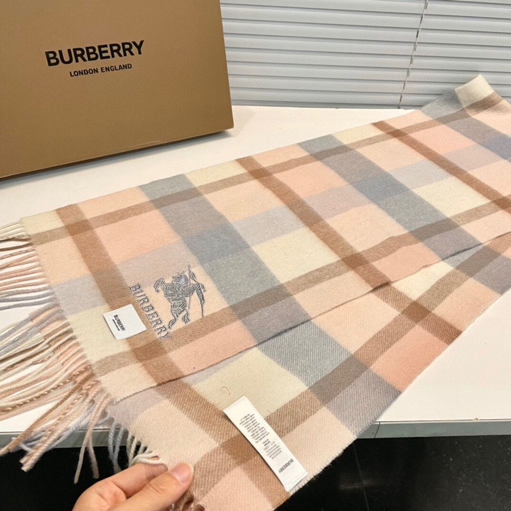 BURBERRY CLASSIC CHECK SCARF 180 CM IN COLORFUL CASHMERE 408963