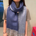 LOEWE SCARF 190 CM IN INDIGO BLUE LAMBSWOOL 413841