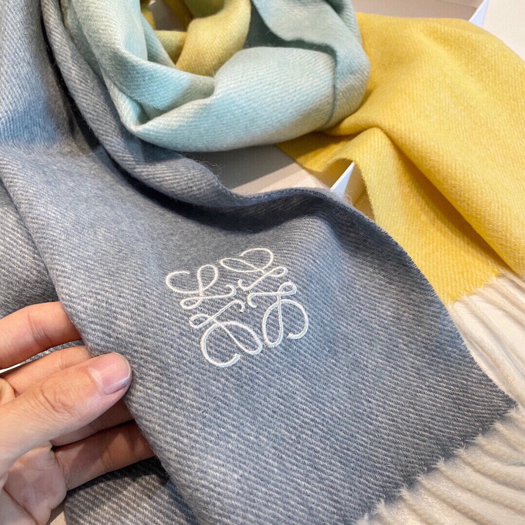 LOEWE SCARF 190 CM IN COLORFUL CASHMERE 413850