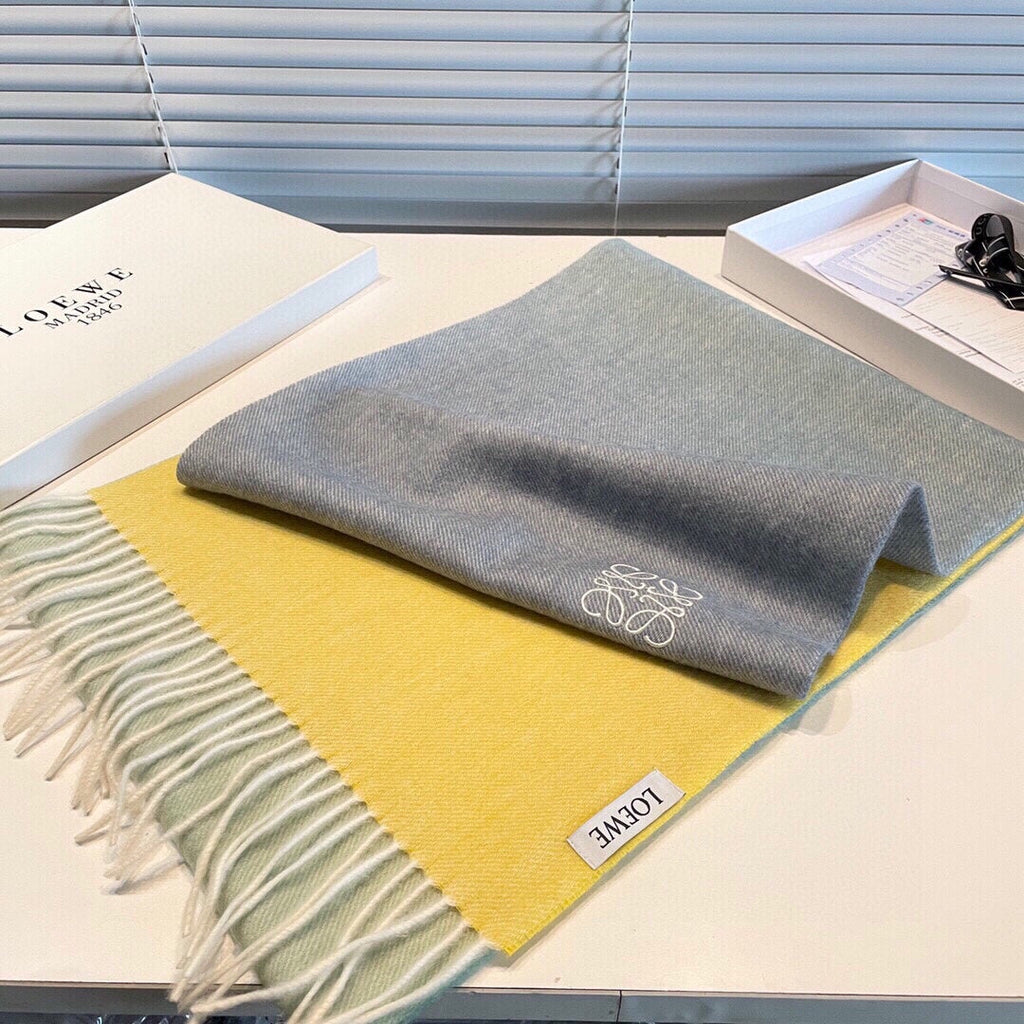 LOEWE SCARF 190 CM IN COLORFUL CASHMERE 413850
