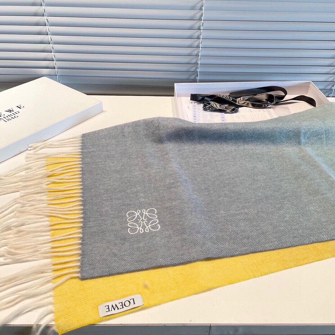 LOEWE SCARF 190 CM IN COLORFUL CASHMERE 413850