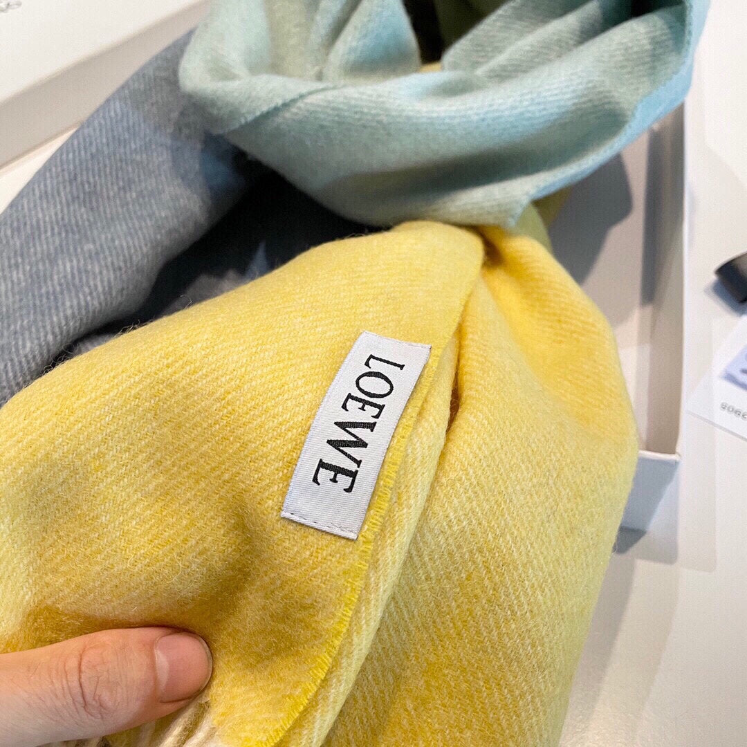 LOEWE SCARF 190 CM IN COLORFUL CASHMERE 413850