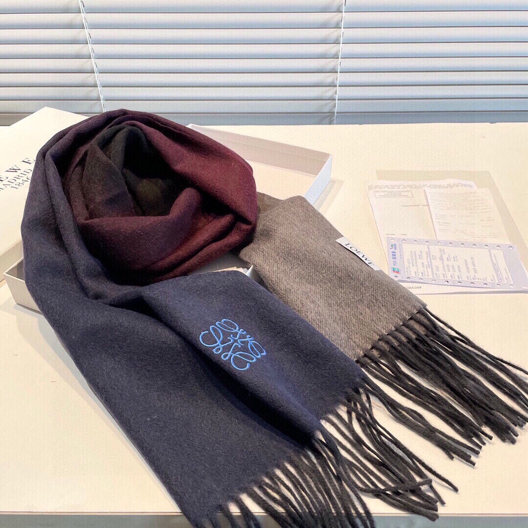 LOEWE SCARF 190 CM IN COLORFUL CASHMERE  413851