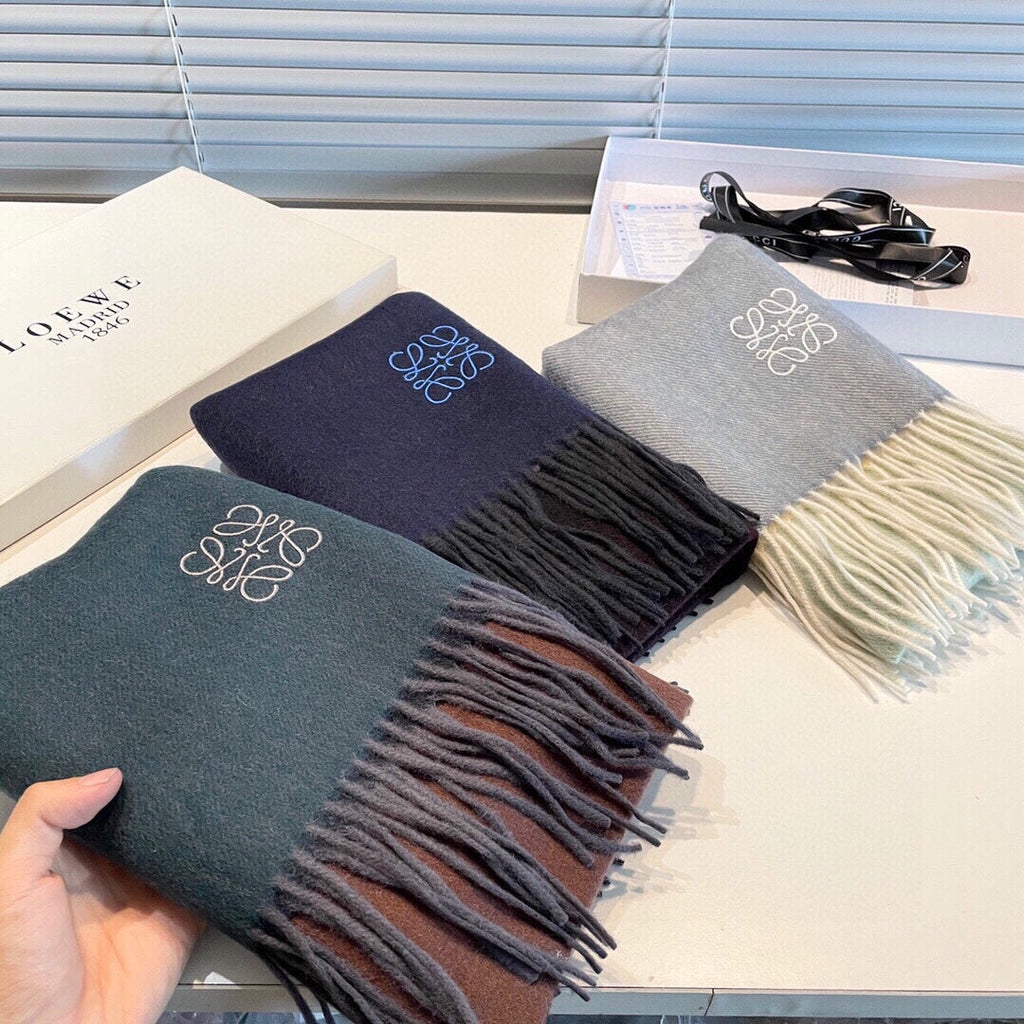 LOEWE SCARF 190 CM IN COLORFUL CASHMERE  413851