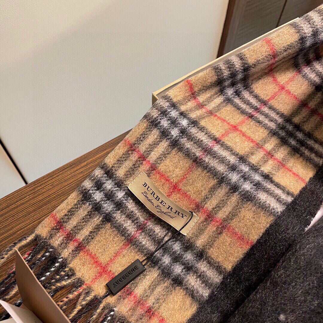 BURBERRY BBR SCARF 200 CM IN CASHMERE 509630