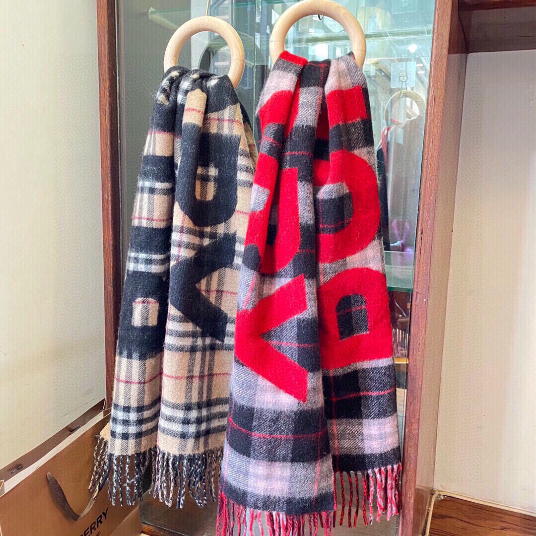 BURBERRY BBR SCARF 180 CM IN CASHMERE 525808