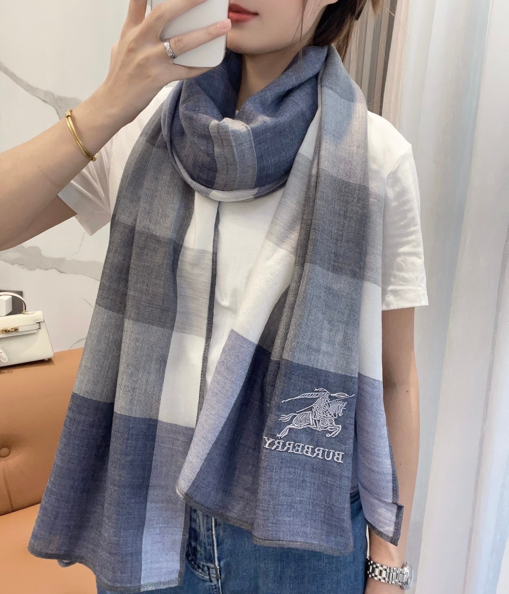 BURBERRY SCARF 200 CM IN COLORFUL CASHMERE 402264