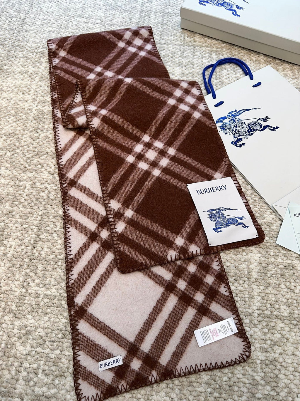 BURBERRY BBR SCARF 182 CM IN CASHMERE 489864