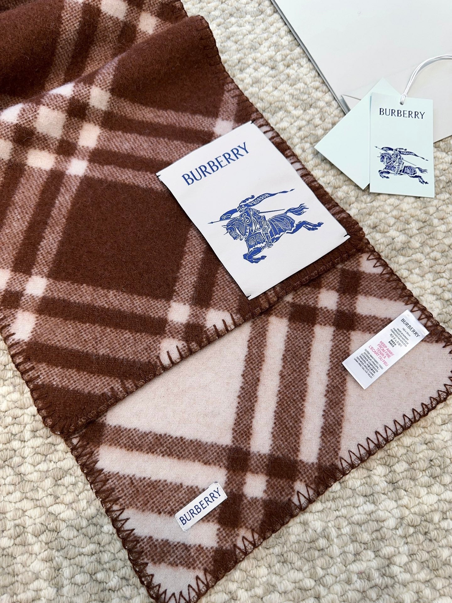 BURBERRY BBR SCARF 182 CM IN CASHMERE 489864