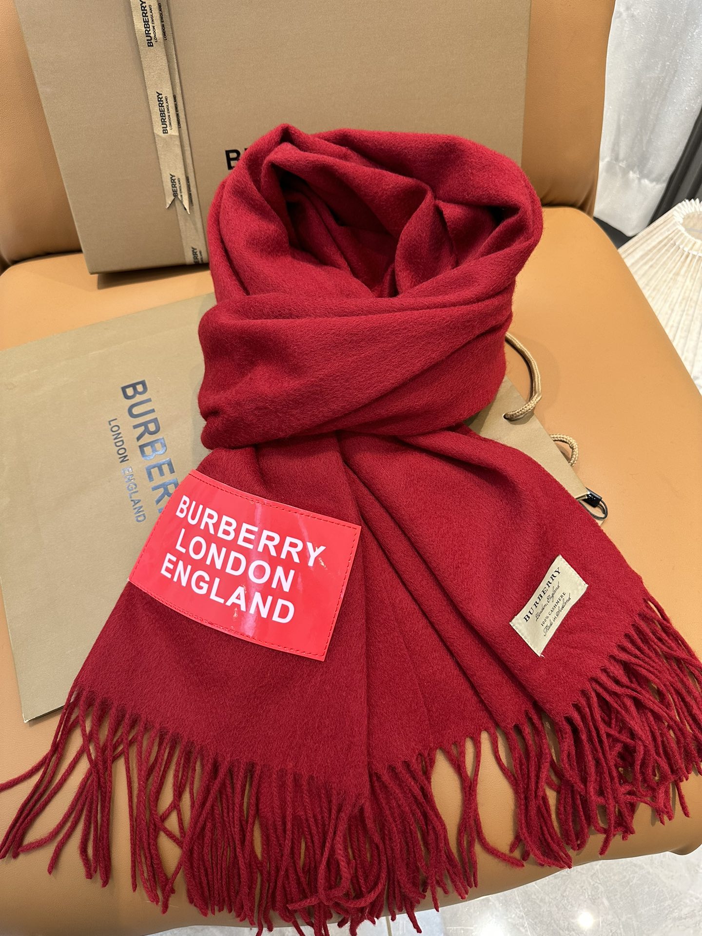 BURBERRY BBR SCARF 200 CM IN CASHMERE 478762