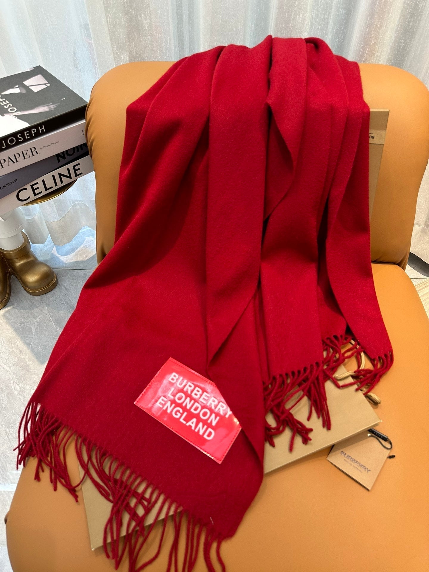 BURBERRY BBR SCARF 200 CM IN CASHMERE 478762