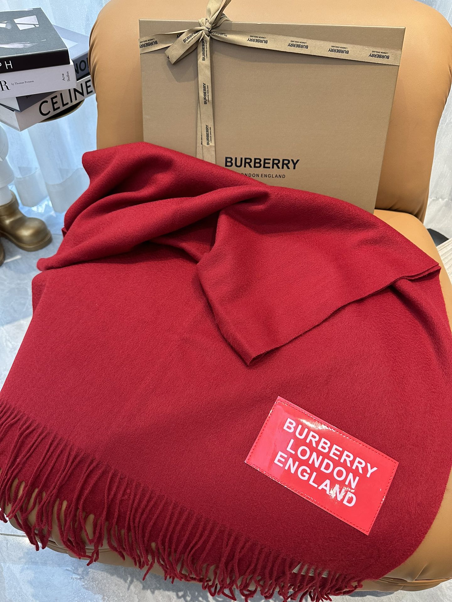 BURBERRY BBR SCARF 200 CM IN CASHMERE 478762