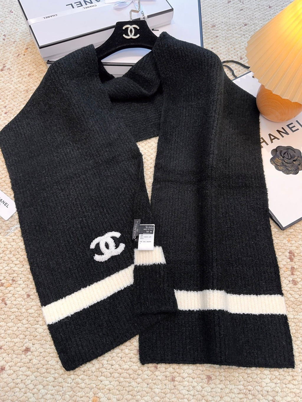 CHANEL 25S SCARF 175 CM IN  WOOL CASHMERE 943159