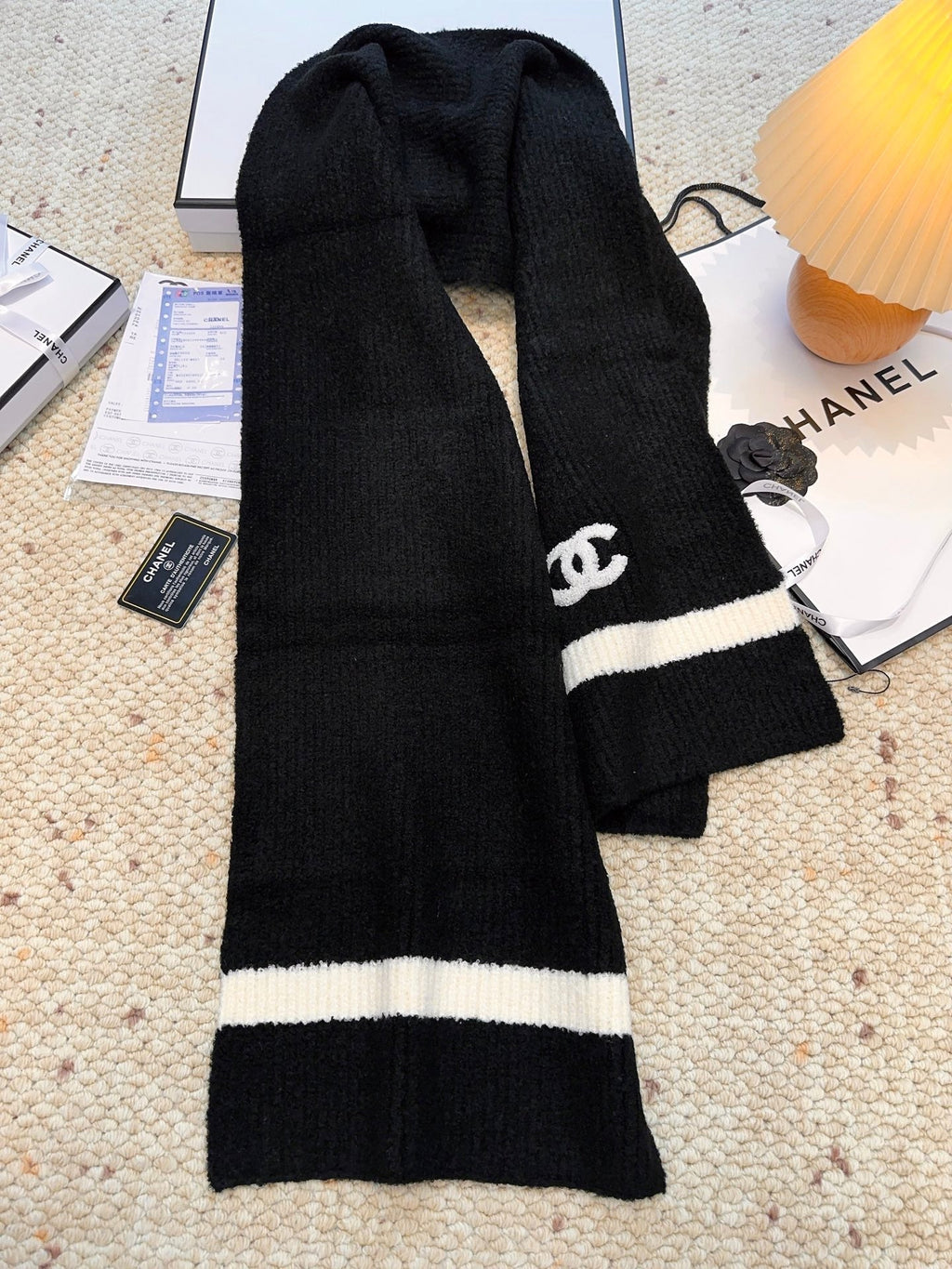 CHANEL 25S SCARF 175 CM IN  WOOL CASHMERE 943159
