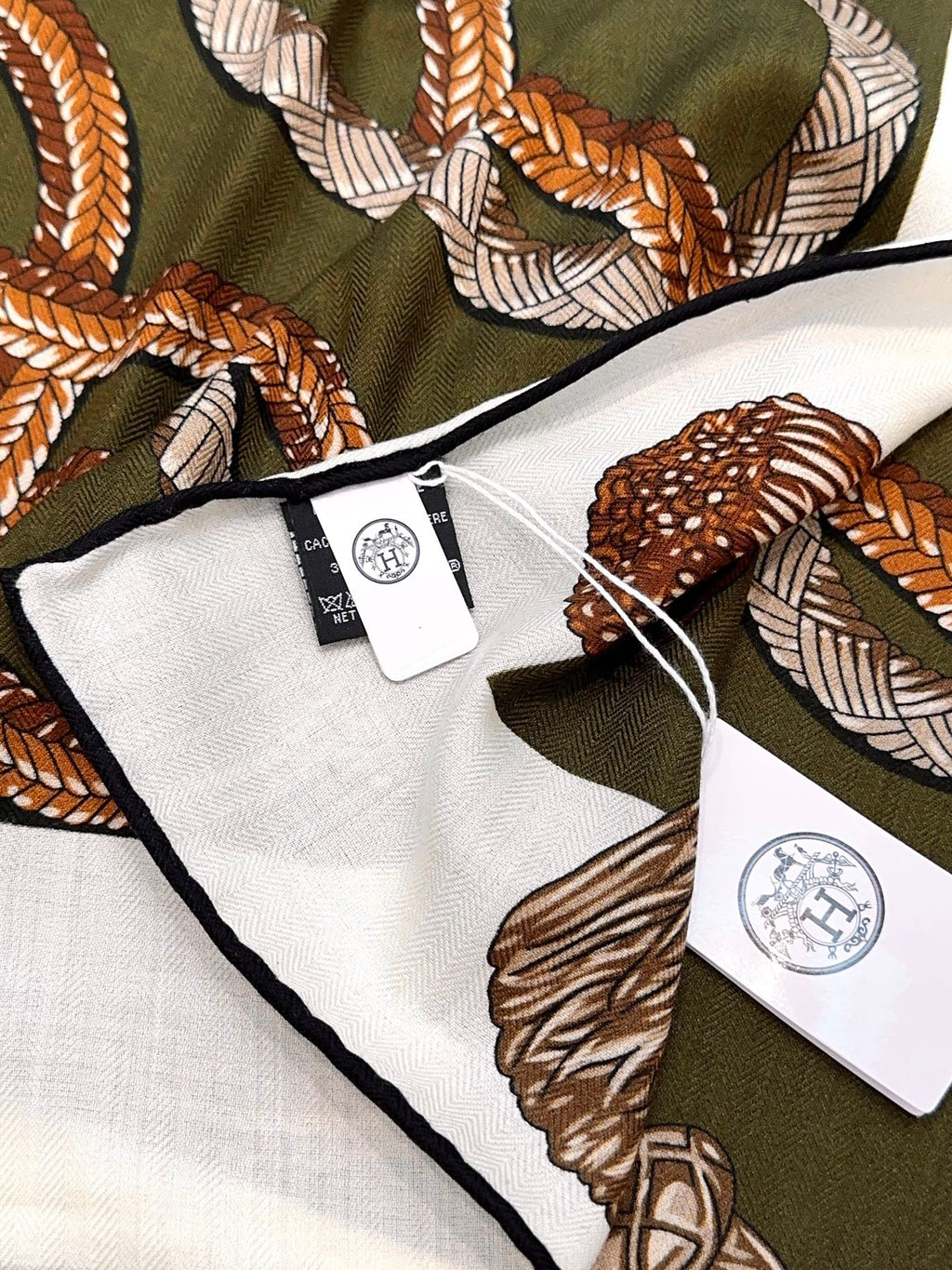 HERMES HERMES 25S SCARF 140 IN CASERE SILK 854538
