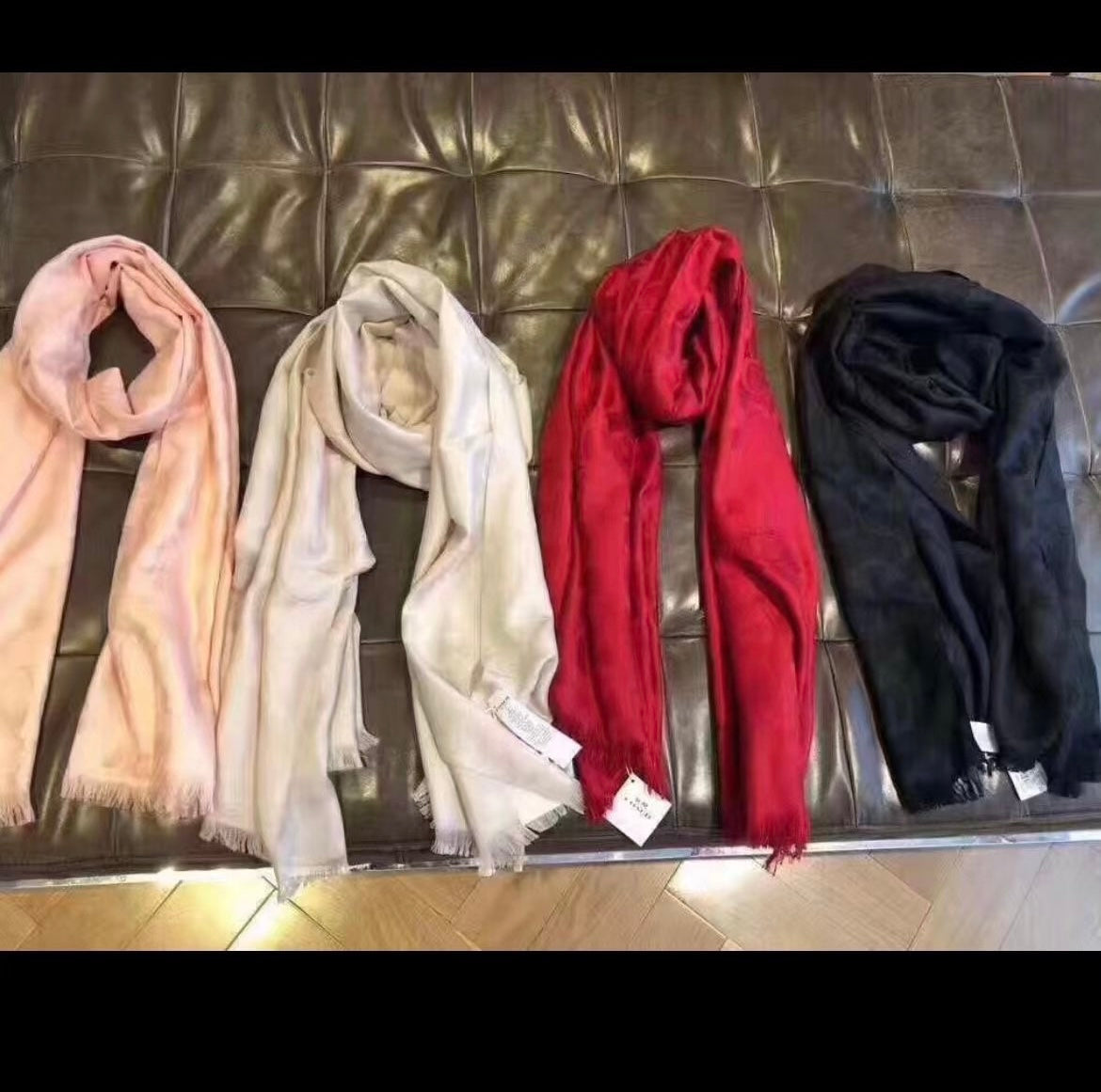 COACH LONG SCARF 195 CM IN BLACK CASHMERE 332742