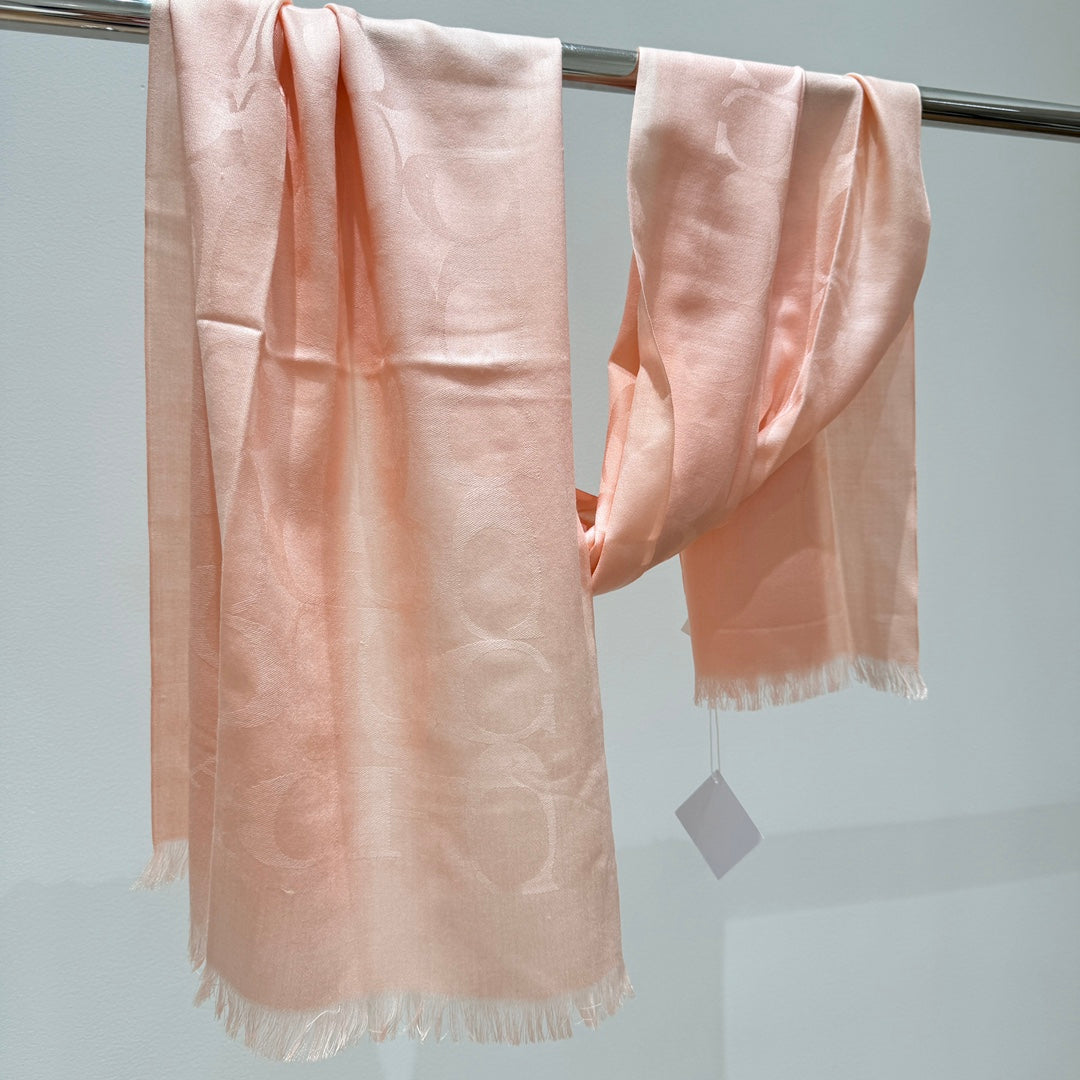 COACH LONG SCARF 195 CM IN LIGHT PINK CASHMERE 332743