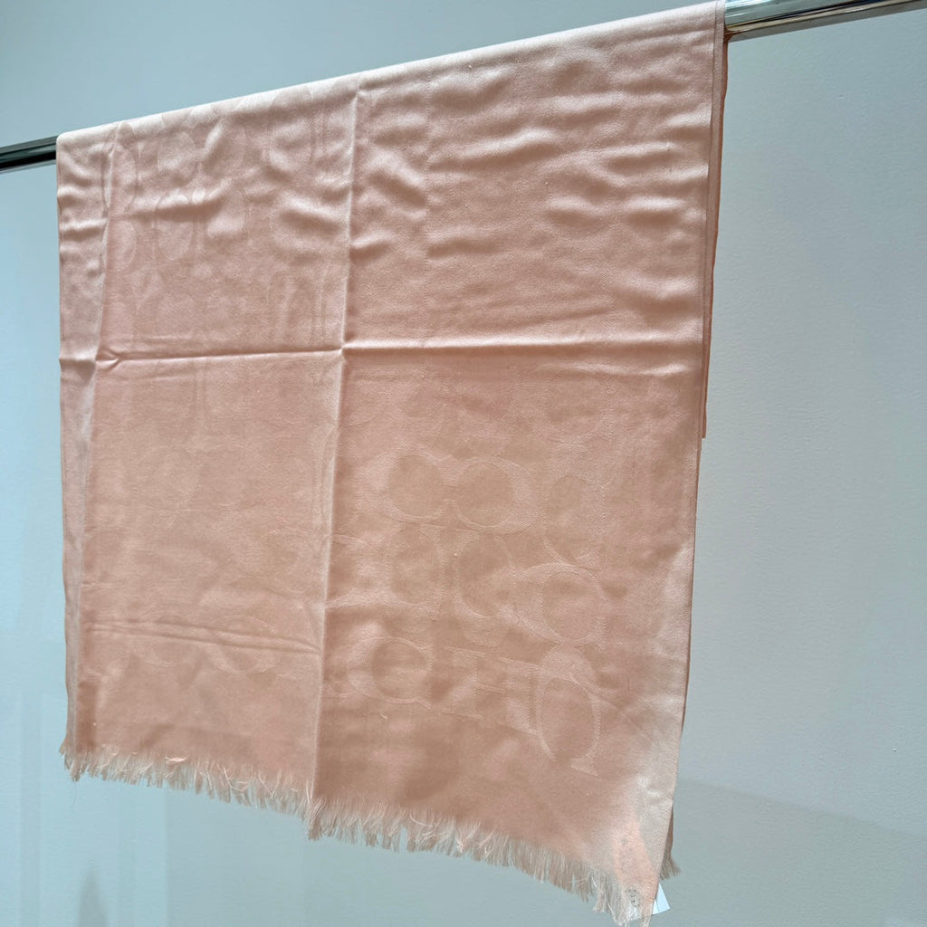 COACH LONG SCARF 195 CM IN LIGHT PINK CASHMERE 332743