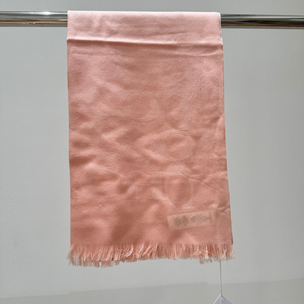 COACH LONG SCARF 195 CM IN LIGHT PINK CASHMERE 332743