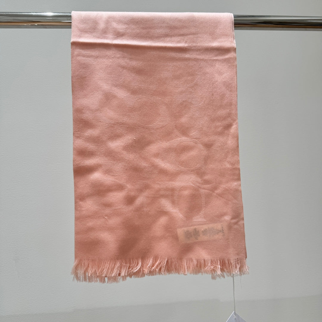 COACH LONG SCARF 195 CM IN LIGHT PINK CASHMERE 332743