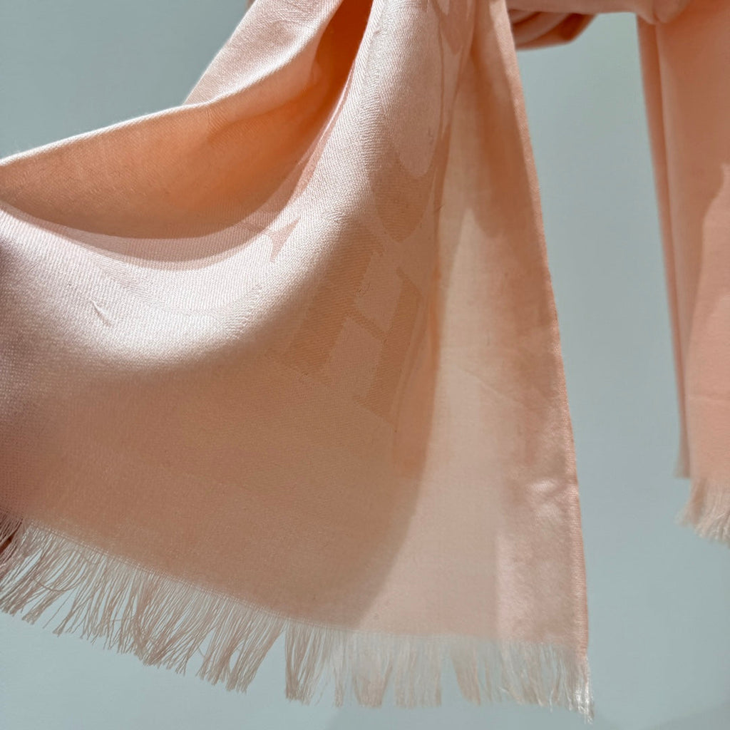 COACH LONG SCARF 195 CM IN LIGHT PINK CASHMERE 332743