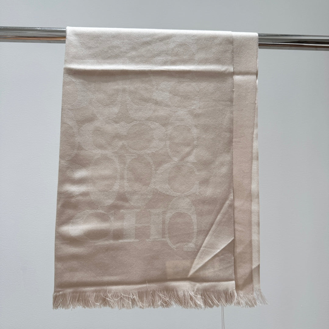 COACH LONG SCARF 195 CM IN BEIGE CASHMERE 332744