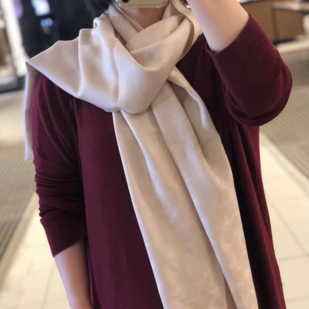 COACH LONG SCARF 195 CM IN BEIGE CASHMERE 332744