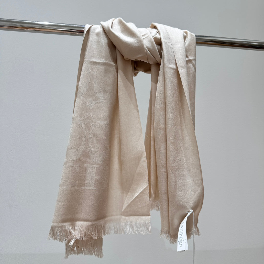 COACH LONG SCARF 195 CM IN BEIGE CASHMERE 332744
