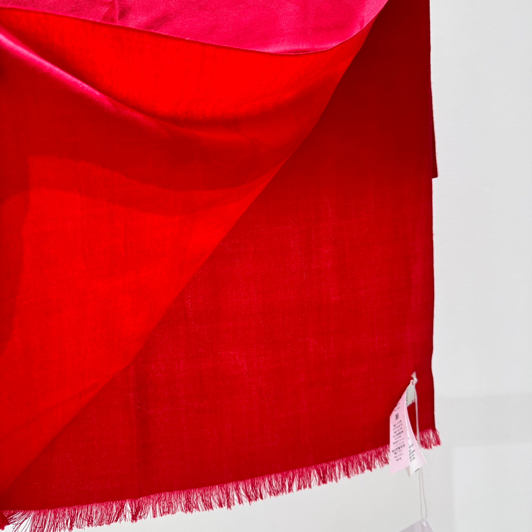 COACH LONG SCARF 195 CM IN CHERRY RED CASHMERE 332745