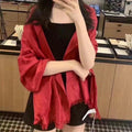 COACH LONG SCARF 195 CM IN CHERRY RED CASHMERE 332745