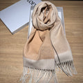 LOEWE SCARF 180 CM IN MACAROON BEIGE CASHMERE 407394