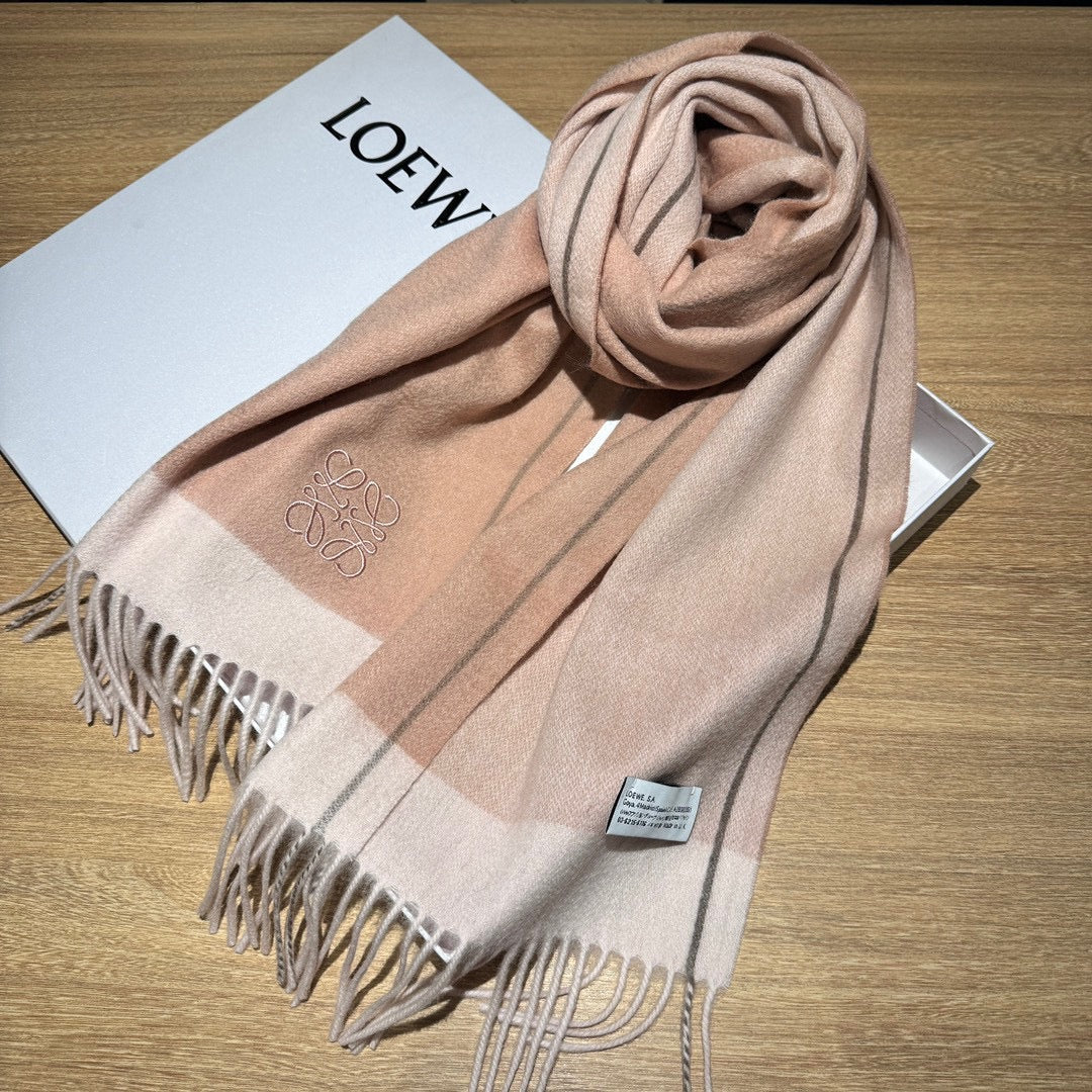 LOEWE SCARF 180 CM IN DESERT SAND CASHMERE 407397