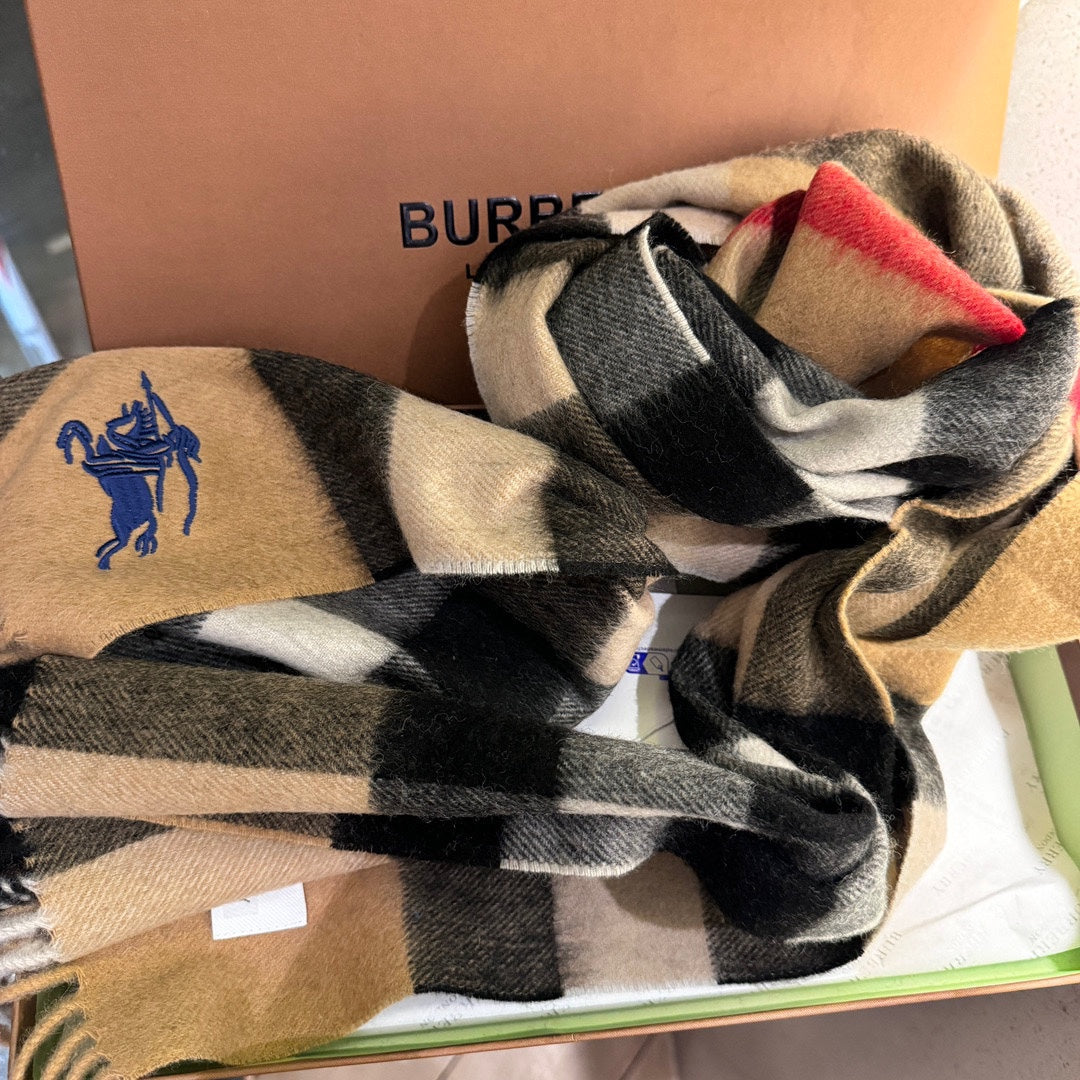 BURBERRY SCARF 180 CM IN COLORFUL CASHMERE 410339